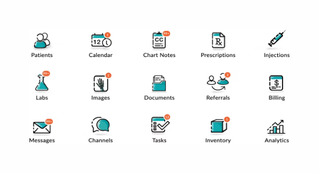 Charm Health Patient Portal Icons